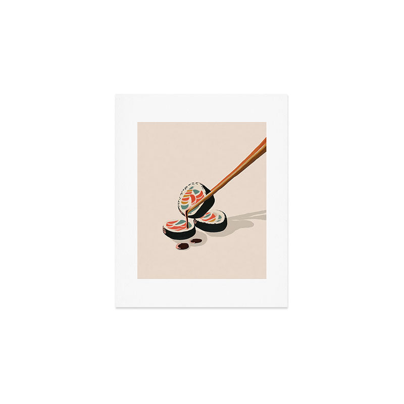 Minimal Sushi Art Print Gallery Image 1