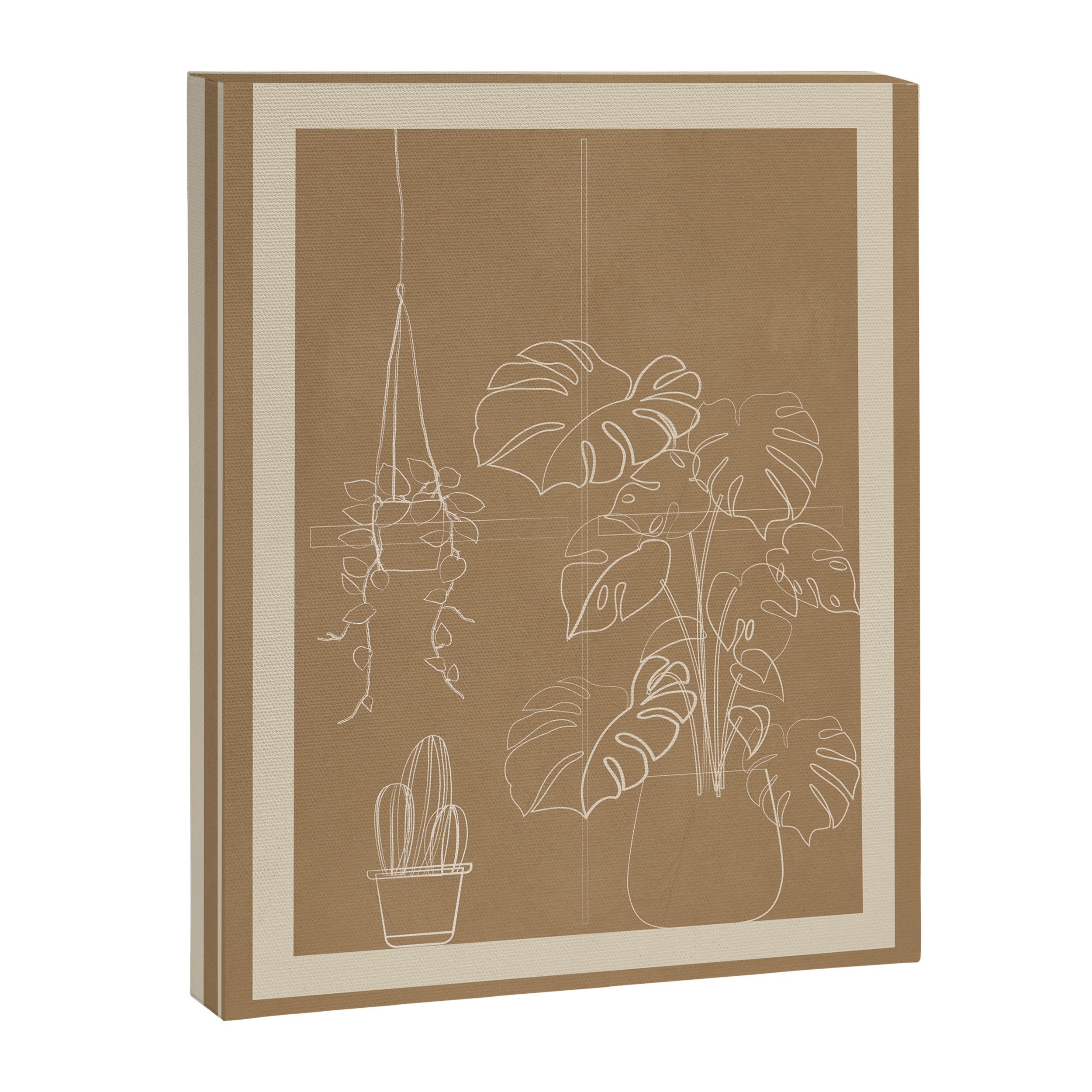 Minimal Window With Potted Plants 1 Canvas Print Gallery Image 6