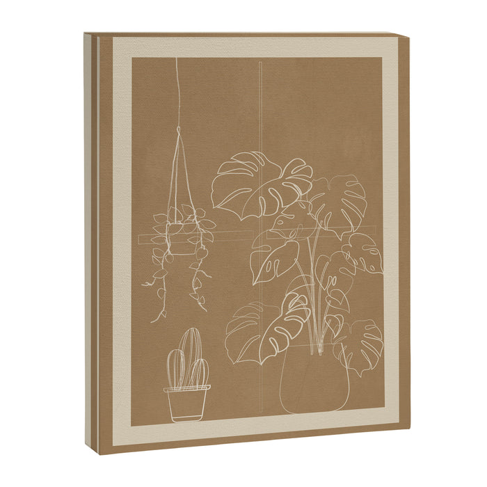Minimal Window With Potted Plants 1 Canvas Print Gallery Image 1