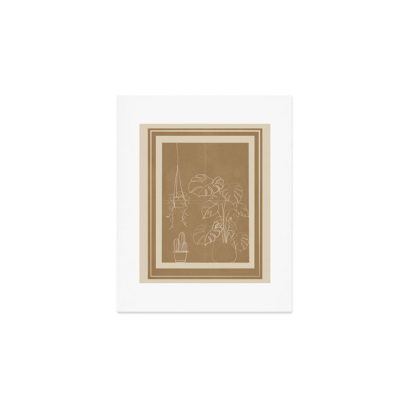 Minimal Window With Potted Plants 1 Art Print Gallery Image 1