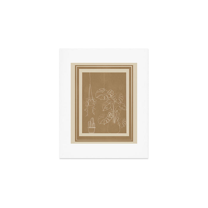 Minimal Window With Potted Plants 1 Art Print Gallery Image 1