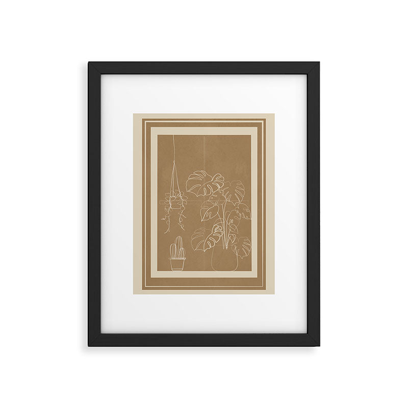 Minimal Window With Potted Plants 1 Framed Art Print Gallery Image 5