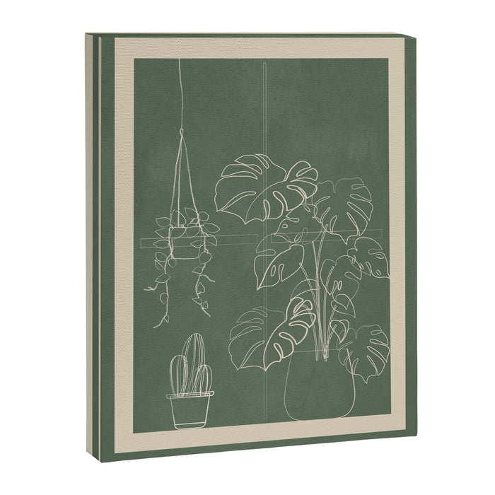 Minimal Window With Potted Plants 2 Canvas Print Gallery Image 1