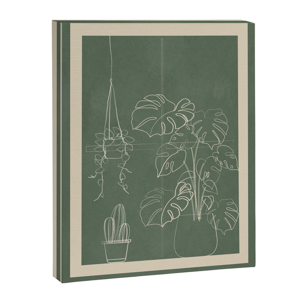 Minimal Window With Potted Plants 2 Canvas Print Gallery Image 6