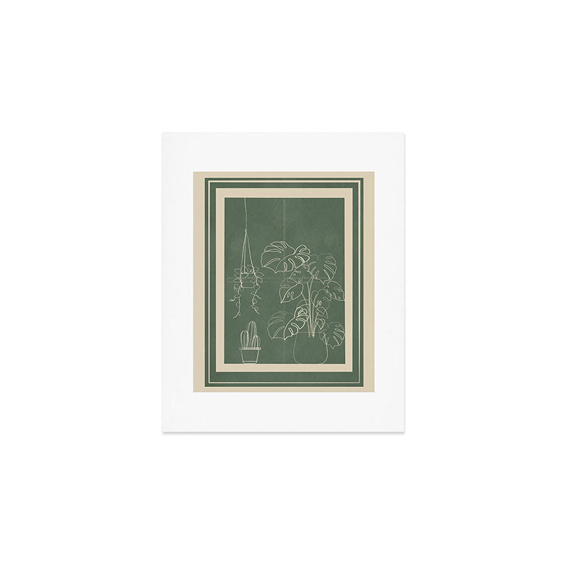 Minimal Window With Potted Plants 2 Art Print Gallery Image 1
