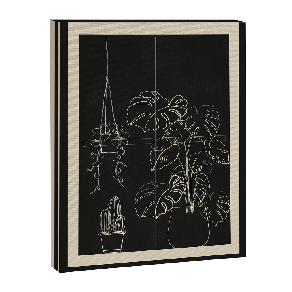 Minimal Window With Potted Plants 3 Canvas Print Gallery Image 6
