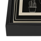 Minimal Window With Potted Plants 3 Framed Canvas Print Gallery Image 3