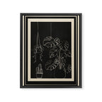 Minimal Window With Potted Plants 3 Framed Canvas Print Gallery Image 6