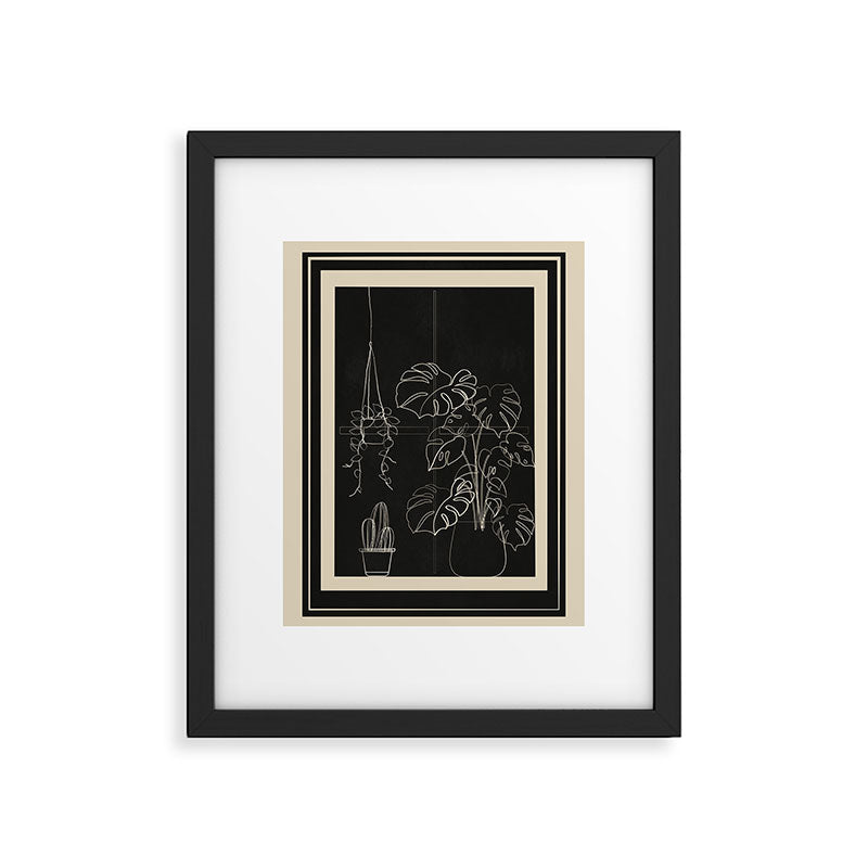 Minimal Window With Potted Plants 3 Framed Art Print Gallery Image 5