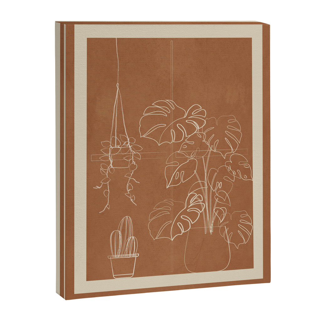 Minimal Window With Potted Plants 5 Canvas Print Gallery Image 6