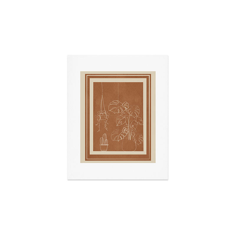 Minimal Window With Potted Plants 5 Art Print Gallery Image 1