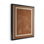Minimal Window With Potted Plants 5 Framed Canvas Print Gallery Image 2
