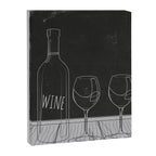 Minimalist Black and White Wine Glasses Canvas Print Gallery Image 6