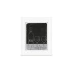 Minimalist Black and White Wine Glasses Art Print Gallery Image 1