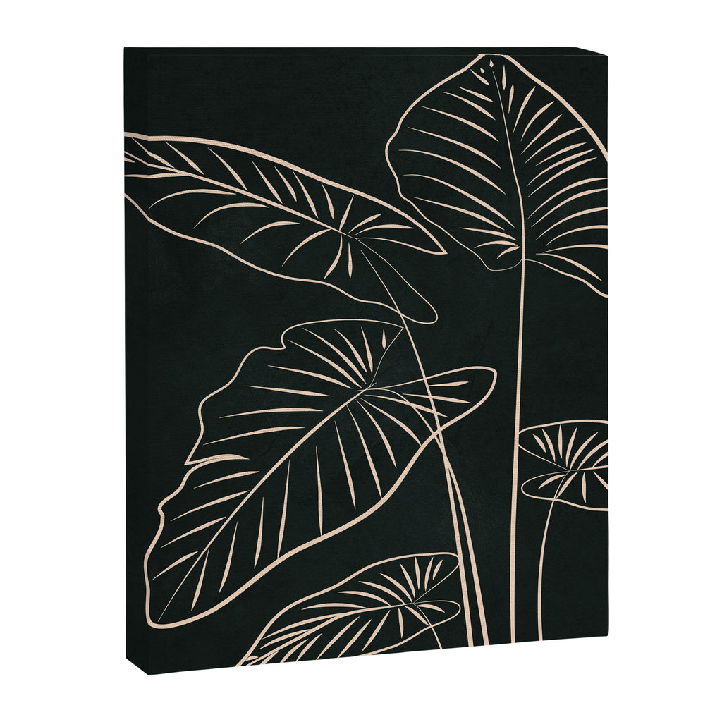 Minimalist Black & White Leaves 1 Canvas Print Gallery Image 6