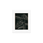Minimalist Black & White Leaves 1 Art Print Gallery Image 1