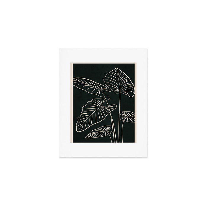 Minimalist Black & White Leaves 1 Art Print Gallery Image 1