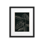 Minimalist Black & White Leaves 1 Framed Art Print Gallery Image 4