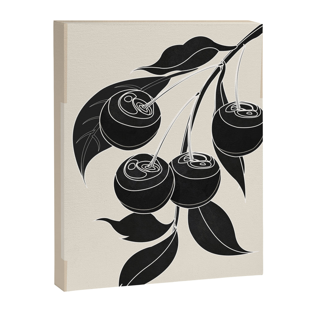 Minimalist Cherry Fruit Line Art 1 Canvas Print Gallery Image 6