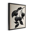 Minimalist Cherry Fruit Line Art 1 Framed Canvas Print Gallery Image 2