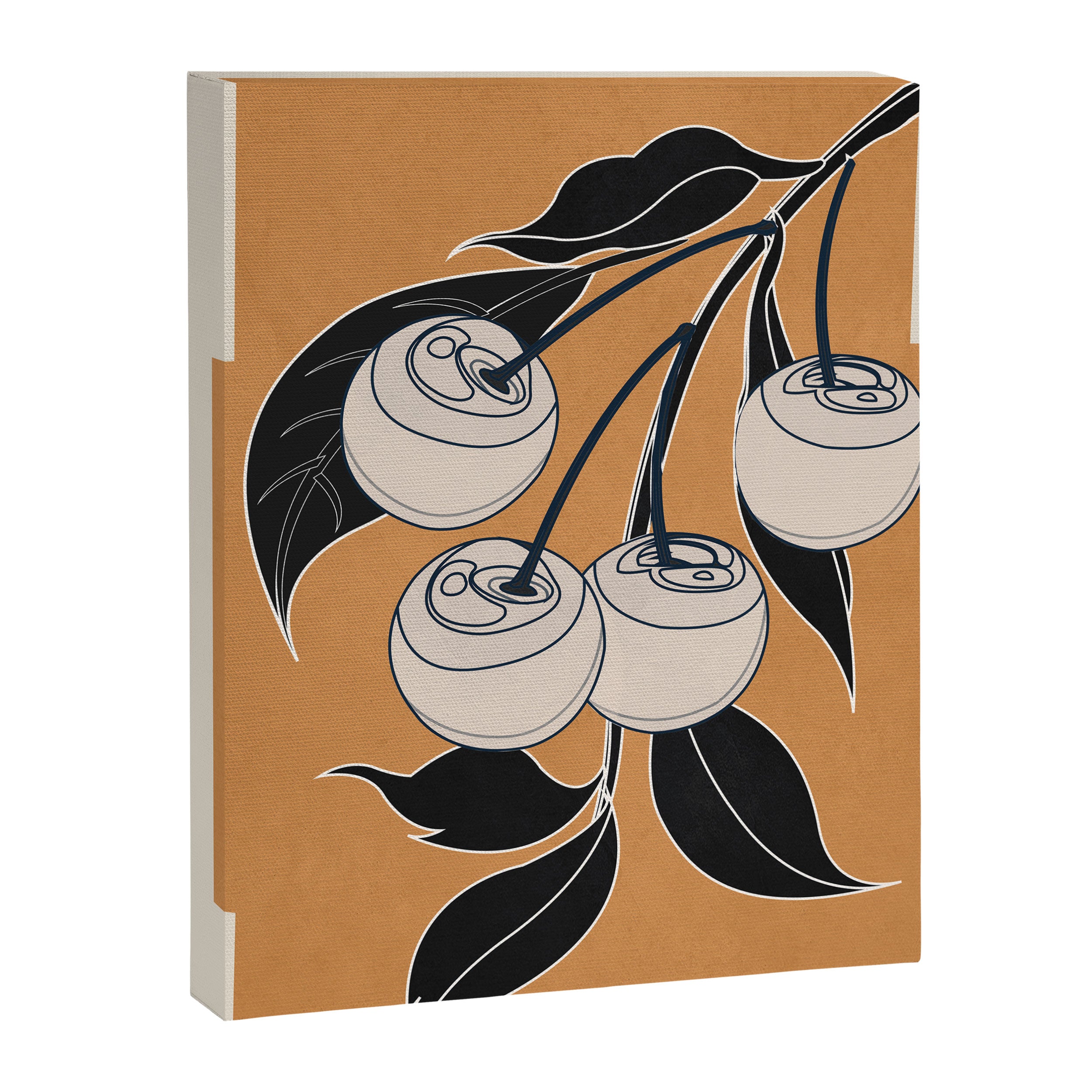 Minimalist Cherry Fruit Line Art 5 Canvas Print Gallery Image 6