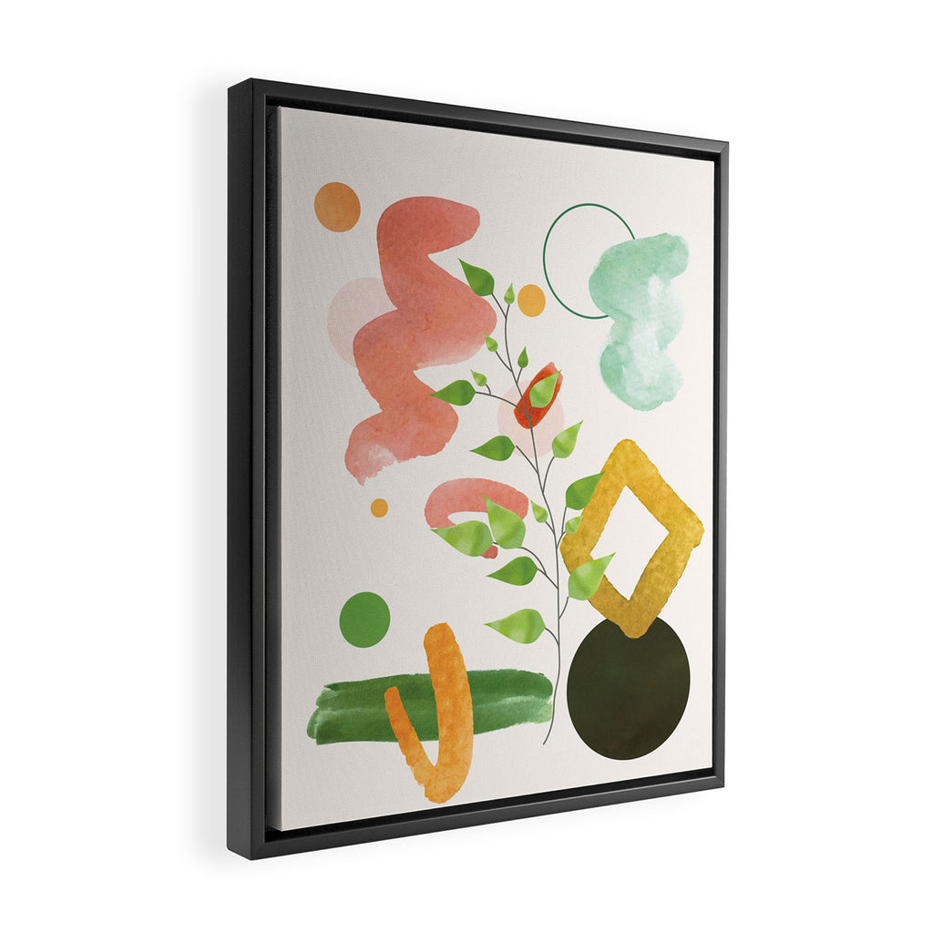 Modern Abstract Watercolour Art II Framed Canvas Print Gallery Image 2