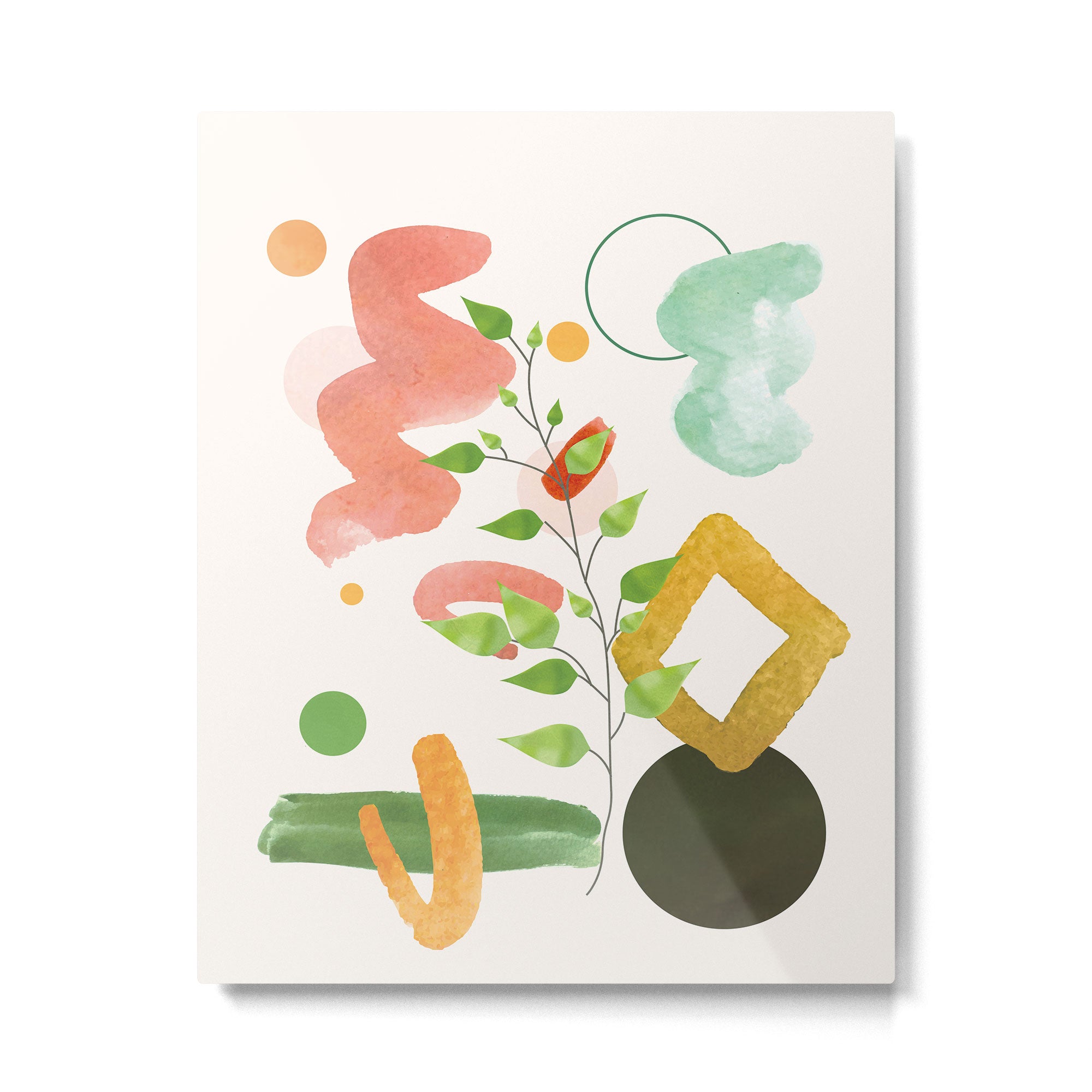 Modern Abstract Watercolour Art II Metal Print Gallery Image 4