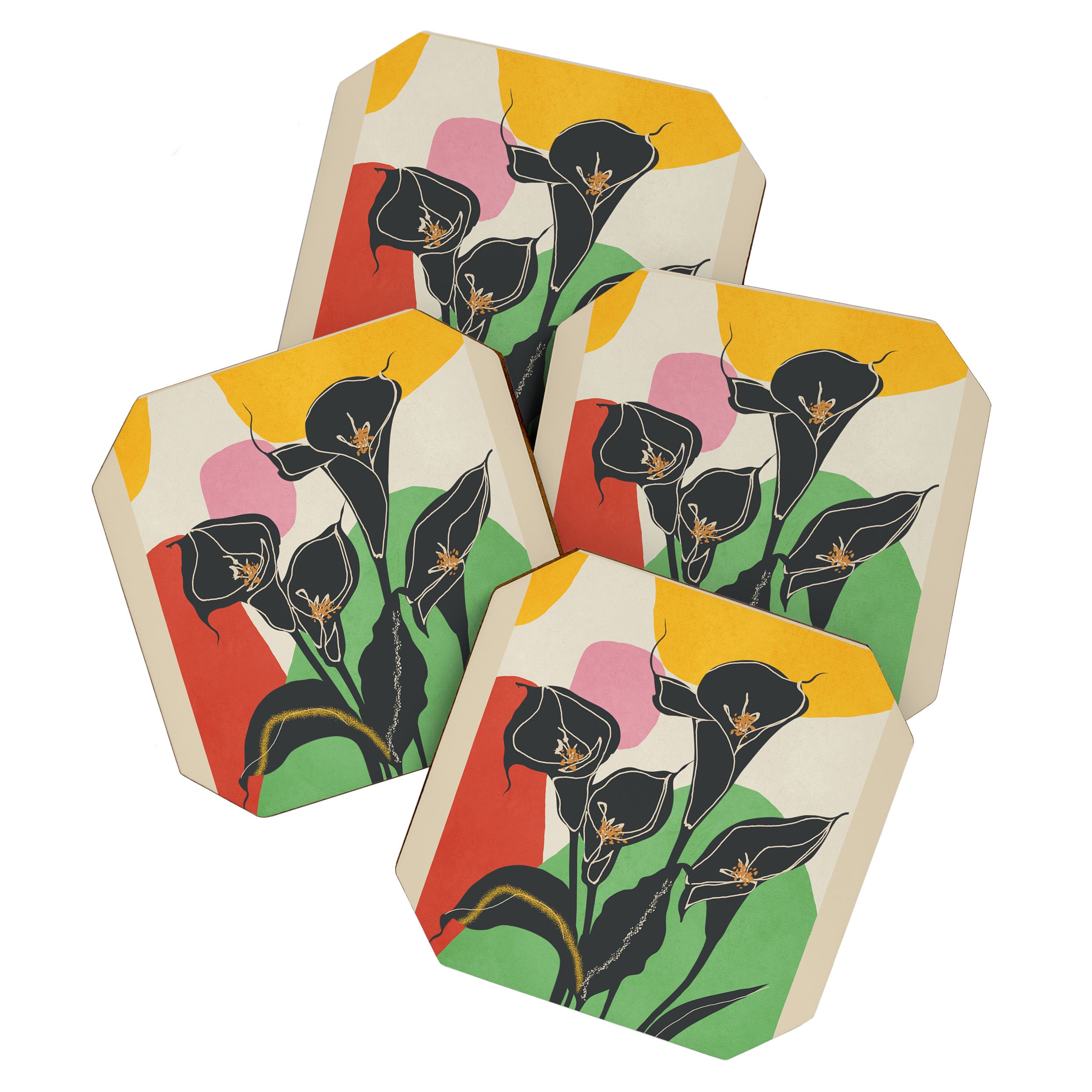 Modern Calla Harmony Coaster Gallery Image 1