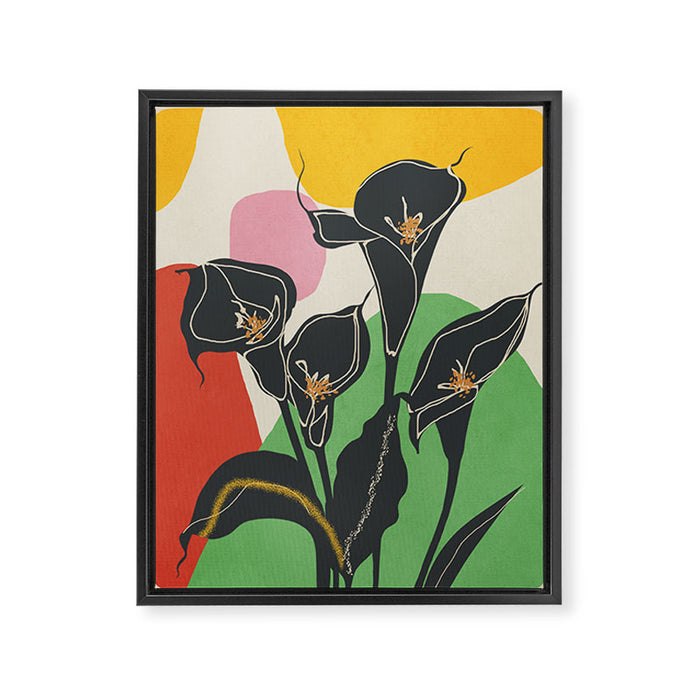 Modern Calla Harmony Framed Canvas Print Gallery Image 1