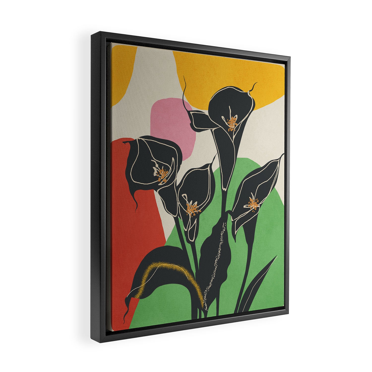 Modern Calla Harmony Framed Canvas Print Gallery Image 2