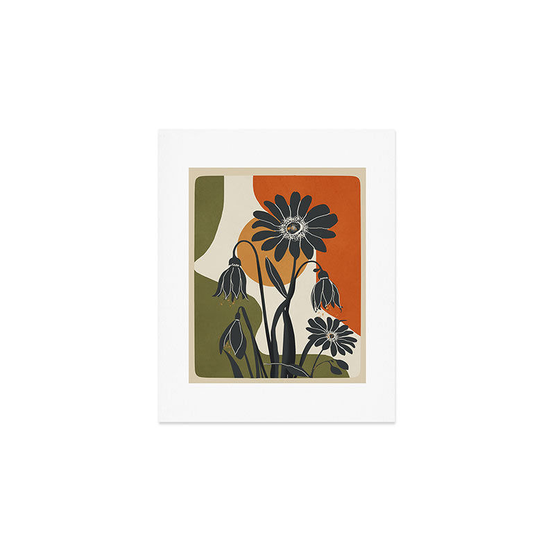 Modern Daisies in Contrast Art Print Gallery Image 1