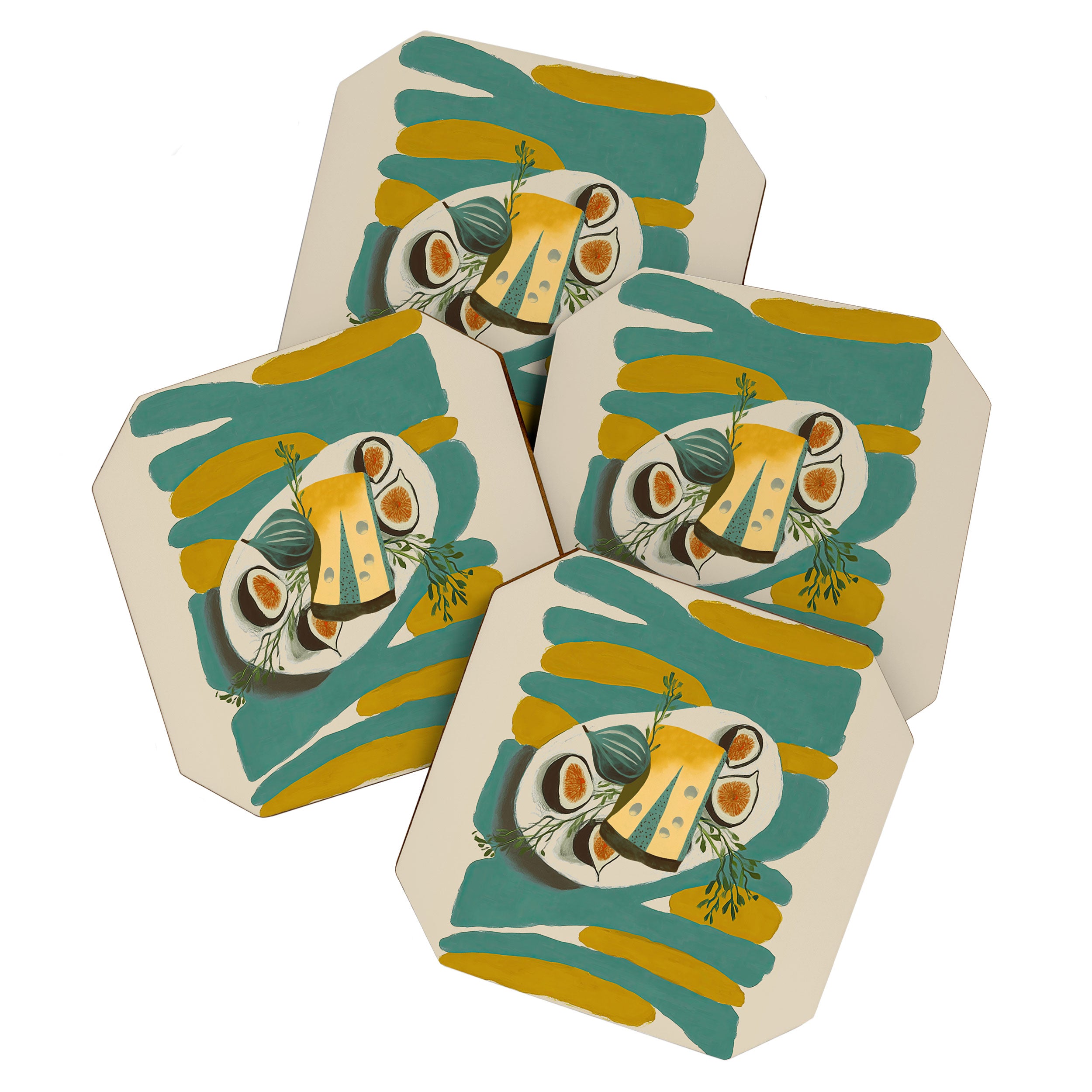 Modern Fig Still Life Coaster Gallery Image 1