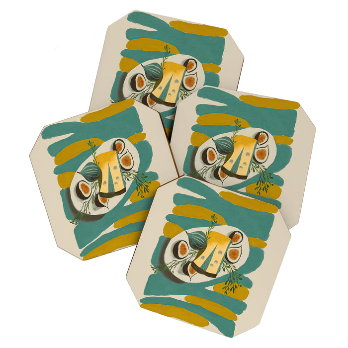 Modern Fig Still Life Coaster Gallery Image 1