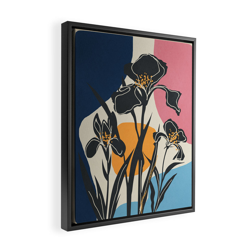 Modern Iris Abstraction Framed Canvas Print Gallery Image 2