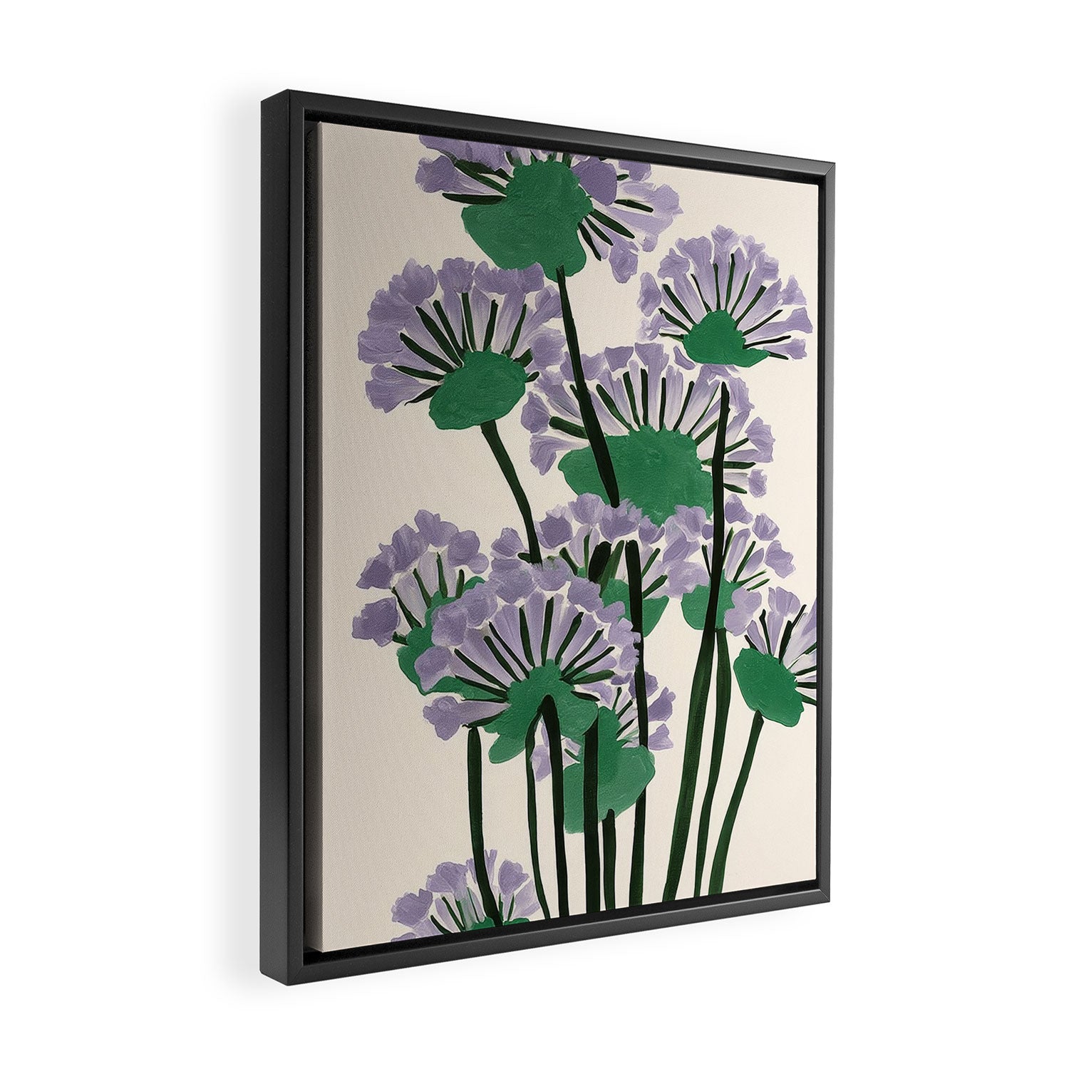 Modern Lavender Garden Framed Canvas Print Gallery Image 2