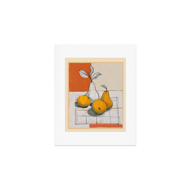 Modern Pear Still Life Art Print Gallery Image 1