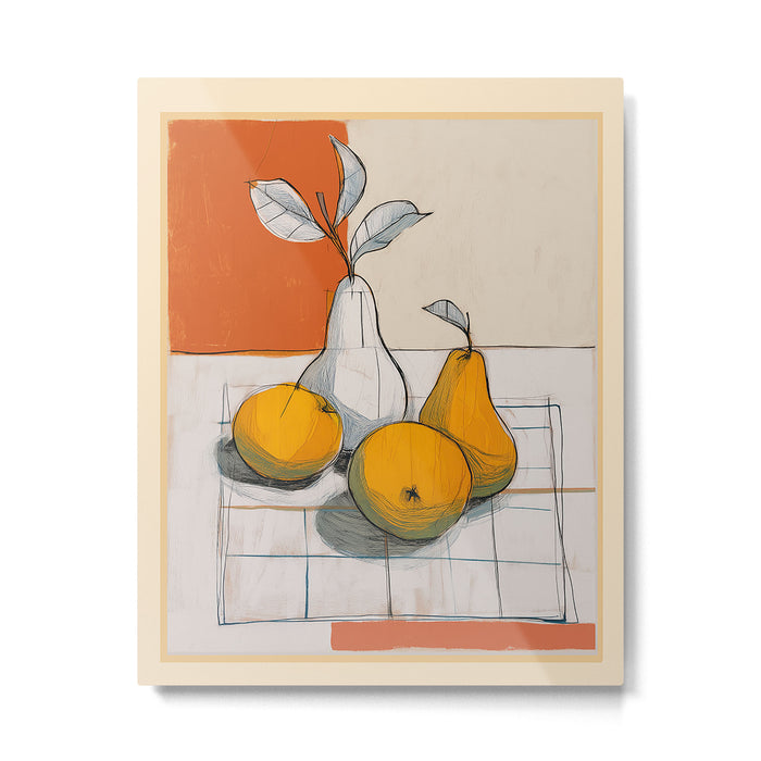 Modern Pear Still Life Metal Print Gallery Image 1