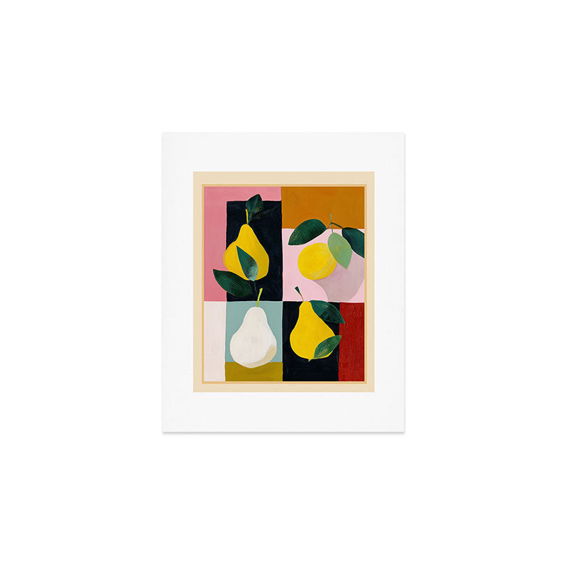 Modern Pears Still Life I Art Print Gallery Image 1