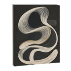 Monochrome Flow - Abstract Line Movement Canvas Print Gallery Image 6