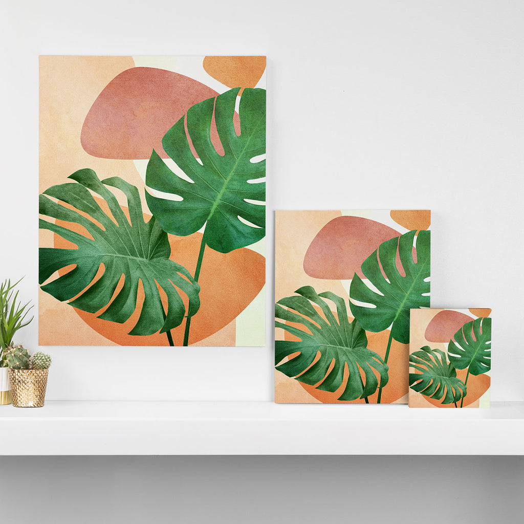 Monstera Leaves Canvas Print Gallery Image 3