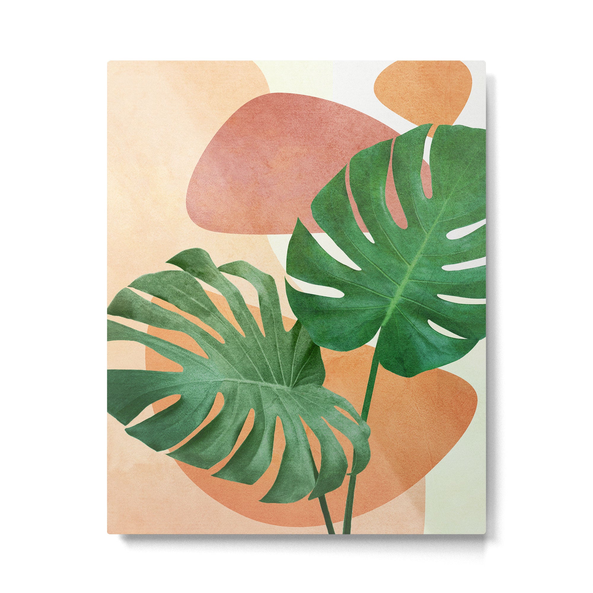 Monstera Leaves Metal Print Gallery Image 4