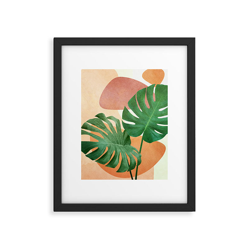 Monstera Leaves Framed Art Print Gallery Image 5