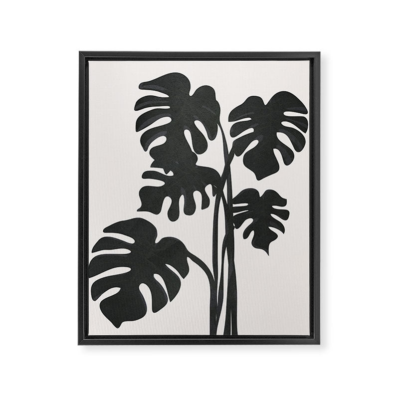 Monstera Line Framed Canvas Print Gallery Image 6