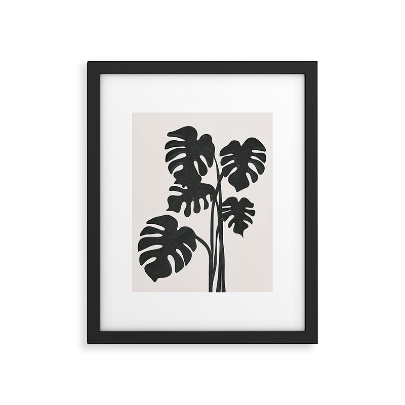 Monstera Line Framed Art Print Gallery Image 5