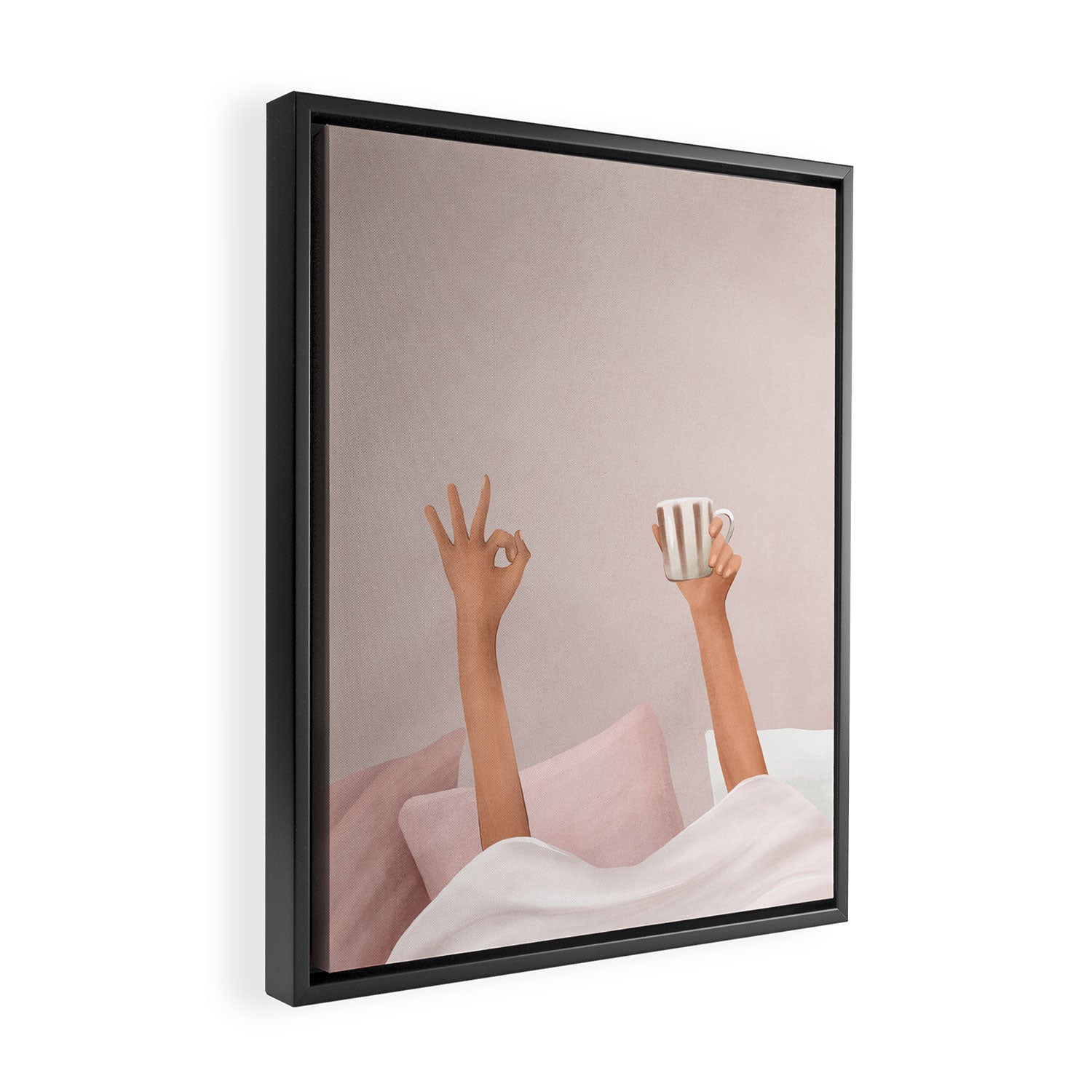 Morning Coffee II Framed Canvas Print Gallery Image 2