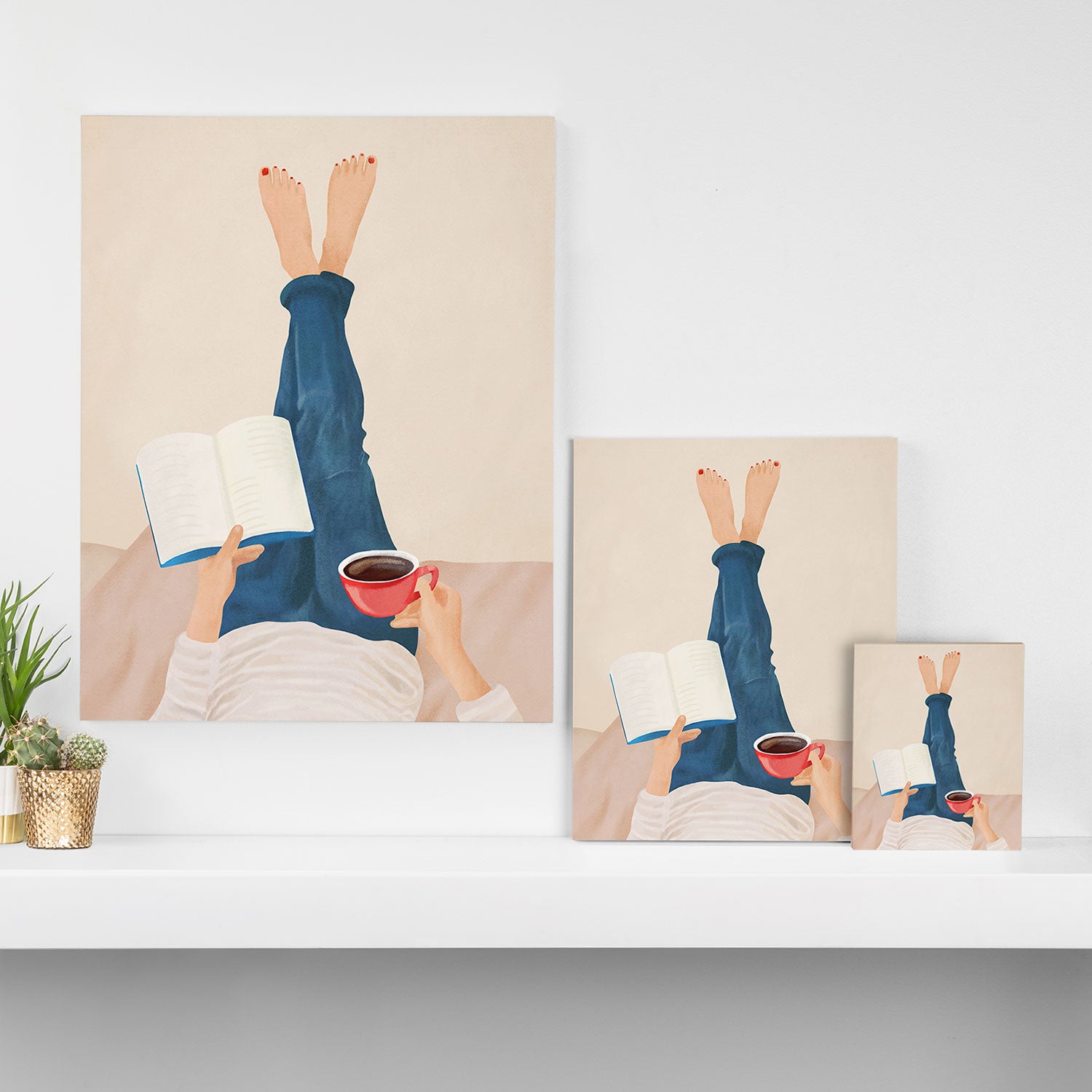 Morning Read Canvas Print Gallery Image 3