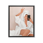 Morning Selfie Framed Canvas Print Gallery Image 6