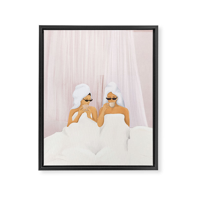 Morning with a friend Framed Canvas Print Gallery Image 3