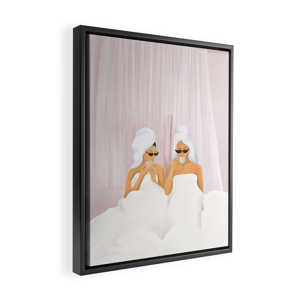 Morning with a friend Framed Canvas Print Gallery Image 2