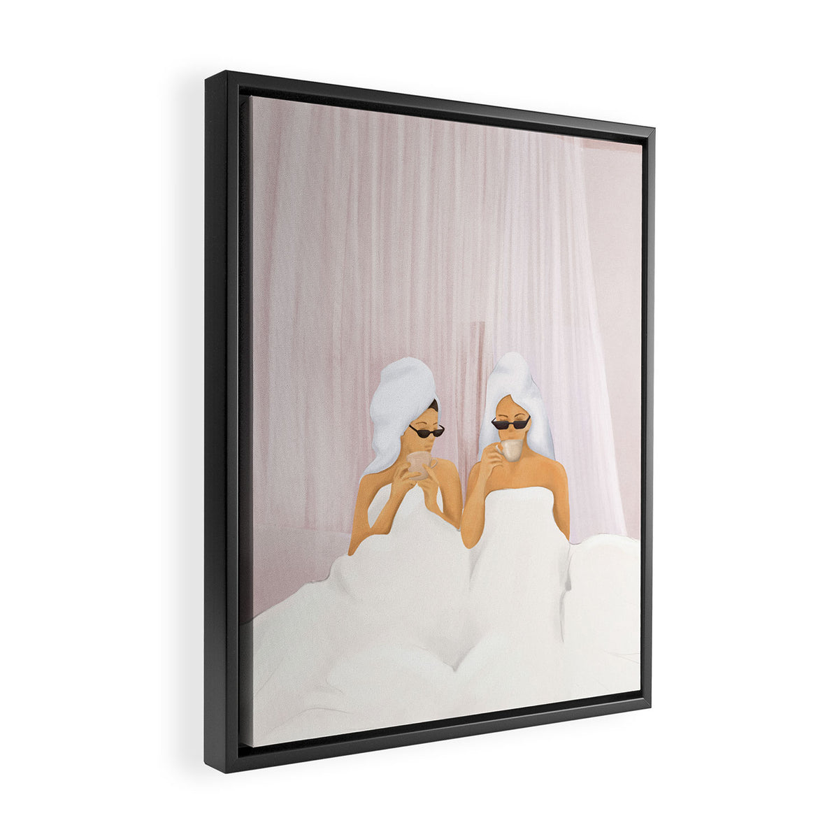 Morning with a friend Framed Canvas Print Gallery Image 2